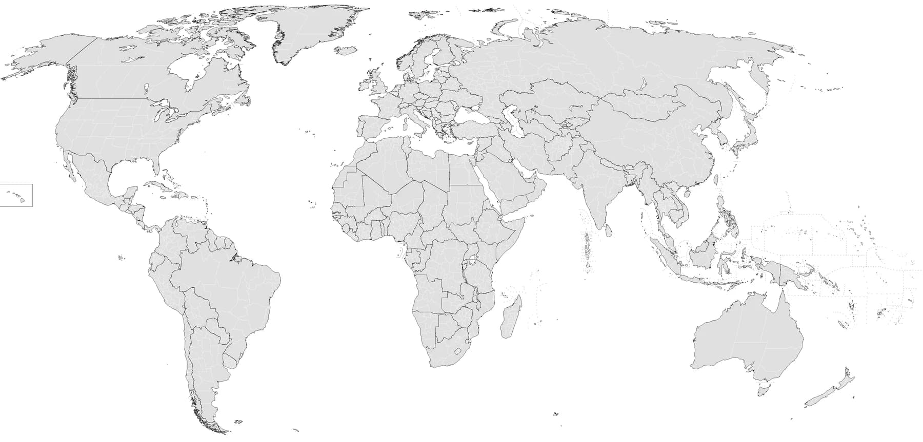 World map with the countries where Intrust operates